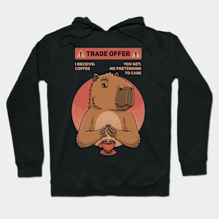 Capybara Coffee Trade Meme - Fun Pet Gift Hoodie